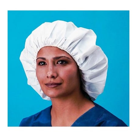 Keystone Safety Tyvek Bouffant Cap/Head Cover, 100% Latex Free, White, 21", 50/Bag, 5 Bags/Case 110TVKI-21